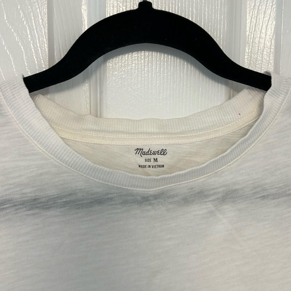 Madewell White Long Sleeve T-Shirt - Picture 3 of 4